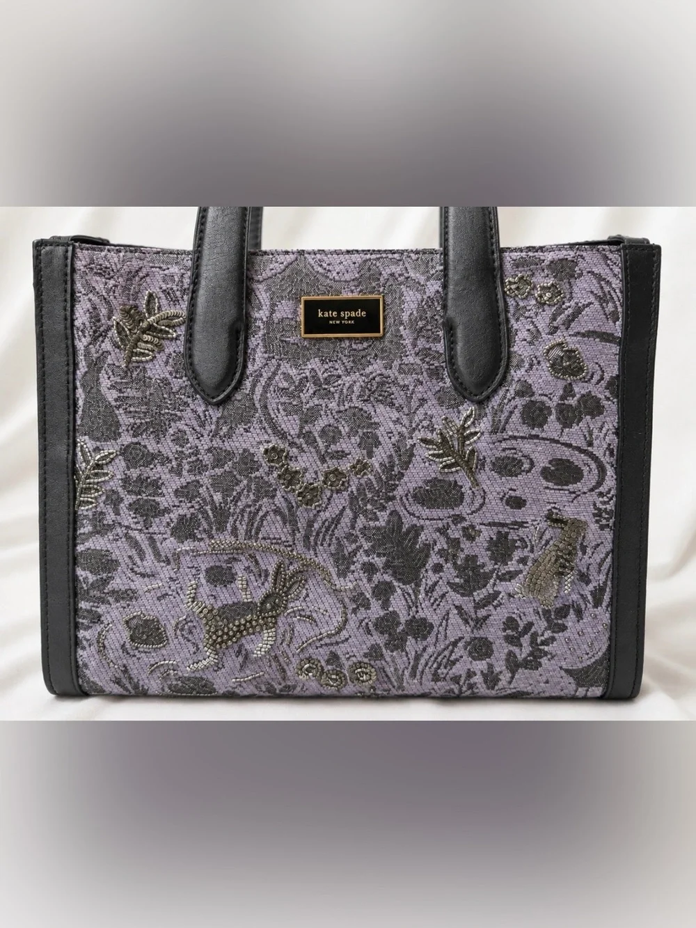 Kate Spade Year of the Rabbit Embellished Jacquard Tote K9961 Rare